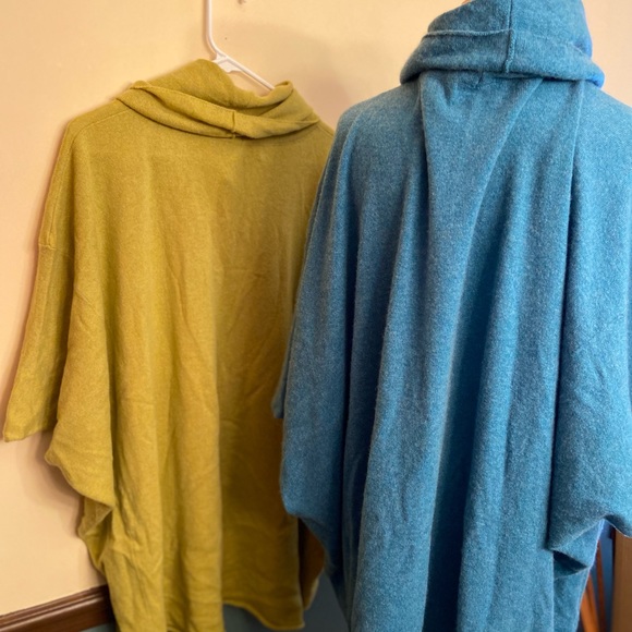 LOT OF 2 Stunning Eskandar Short Sleeve Boxy 100% Cashmere Sweaters One Size